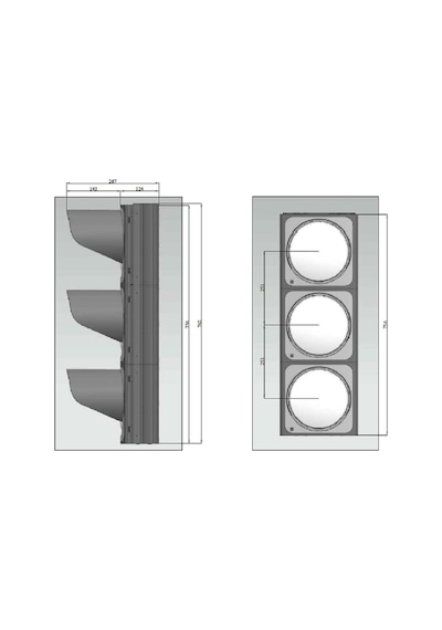 200 mm Power Ledli Oto Sinyal Verici, Trafik Lambası-571 - 24 VDC