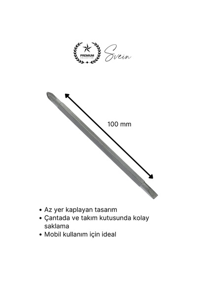 Tornavida 2 İn 1 Çift Taraflı Yıldız Düz Tornavida Kompakt 2 Fonksiyonlu Ev Ve Tamir İşleri İçin