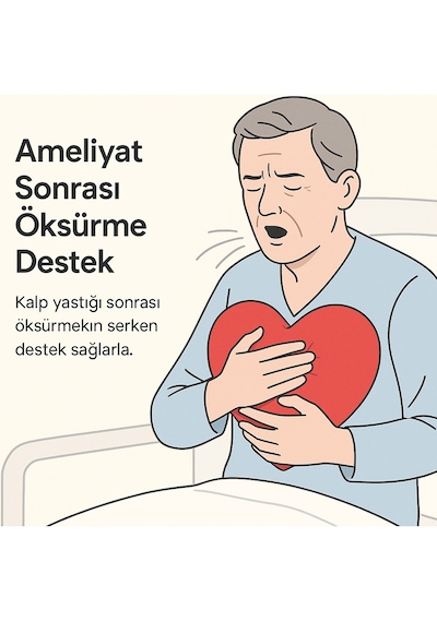 Bozkar Medikal Kalp Yastığı Ameliyat Sonrası Göğüs Desteği Rahatlama Ve Azaltıcı Yastık Kırmızı