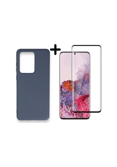 Samsung Galaxy Uyumlu S20 Ultra Lansman Içi Kadife Telefon Kılıfı Ve Tam Kaplar Polymer Nano Ekran Koruyucu Col179203-gri