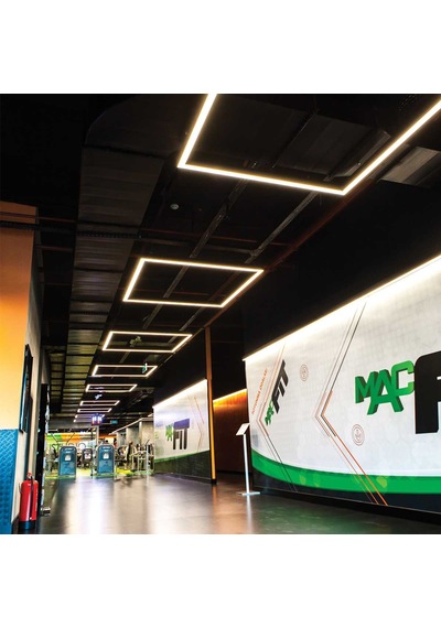 Linear Lineer Kare 60x60 Armatür Askı Aparatı Dahil Siyah