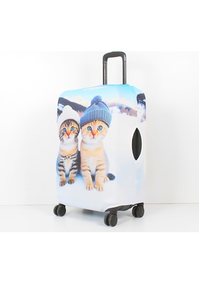 My Saraciye Valiz Kılıfı 83-kedi Kar Çok Renkli