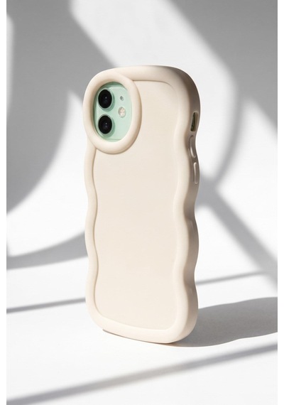 Apple iPhone 11 Pro Uyumlu Dalgalı Tasarım Kamera Korumalı Mat Silikon-54237 Beyaz