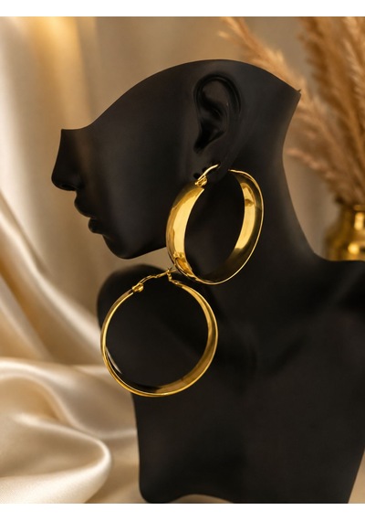 Halka Küpe Gold Çelik 47891308