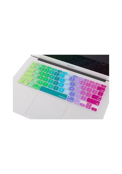 Apple Uyumlu MacBook Air Pro Klavye Koruyucu 13Inc 15-17 İngilizce A1466 Dazle Pembe Yeşil
