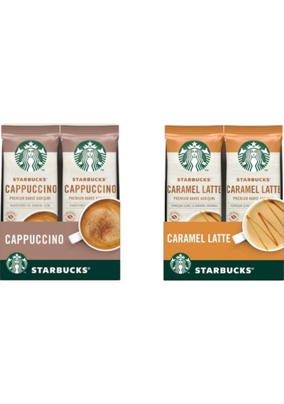Starbucks Premium Serisi caramel Latte + Cappuccino 2 x 10'lu