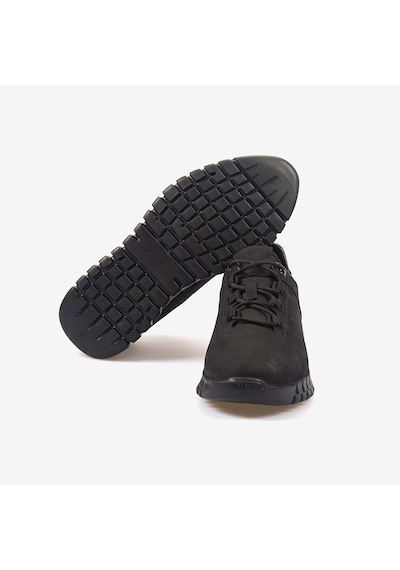 Kemal Tanca Hakiki Deri Erkek Erkek Spor Sneaker Ayakkabı 2537 Siyah