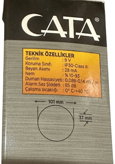 Cata CT-9451 85 Desibel Hassas Algılamalı Pilli Duman Dedektörü