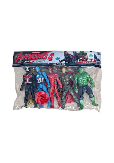 Figür Oyuncak Kaptan Amerika Ironman Hulk Thor Antman 12 Cm 5'li Set