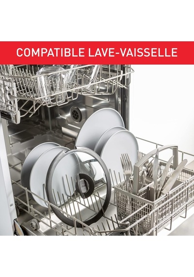Tefal Ingenio L9846302 Cam Kapak, 20 Cm, Yer Tasarruflu Saklama, Katlanır Sap, Hızlı Pişirme, Ingenio Uyumlu, Bulaş Diğer