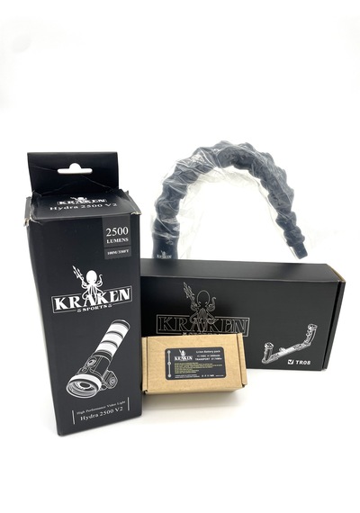 Kraken Hydra 2500 V2 Dalış Feneri Fener Ahtapot Kolu Hediyeli