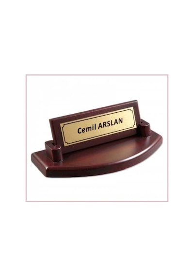 Ahşap Masa Üstü İsimlik