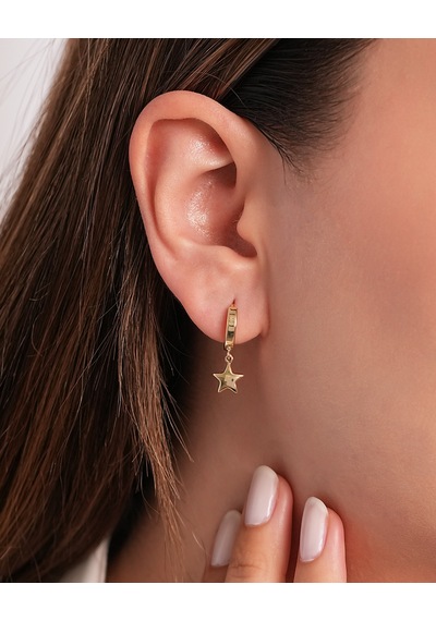 Debora Jewelry 14 Ayar Altın Yıldız Küpe