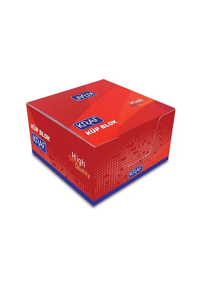 Kraf 10 Paket Küp Blok Beyaz 8x8 Cm 115g