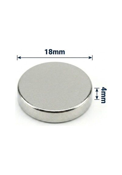 2 Adet - 18x4 Mm Neodyum Mıknatıs Neodim Magnet Yuvarlak