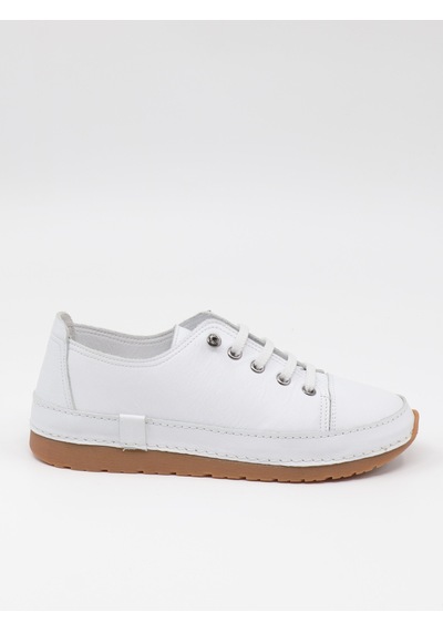 Nesilshoes Nesil Shoes Spil Rc1 Beyaz Hakiki Deri Kadın Ayakkabı