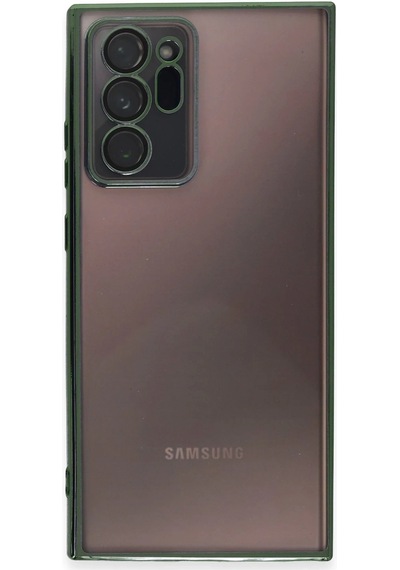 Newface Samsung Galaxy Uyumlu Note 20 Ultra Kılıf Razer Lensli Silikon Glblseme - 37 - Yeşil