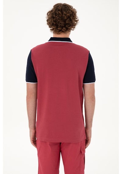 U.S. Polo Assn. Erkek Regular Fit Polo Yaka Vişne Tişört 50306871-VR223