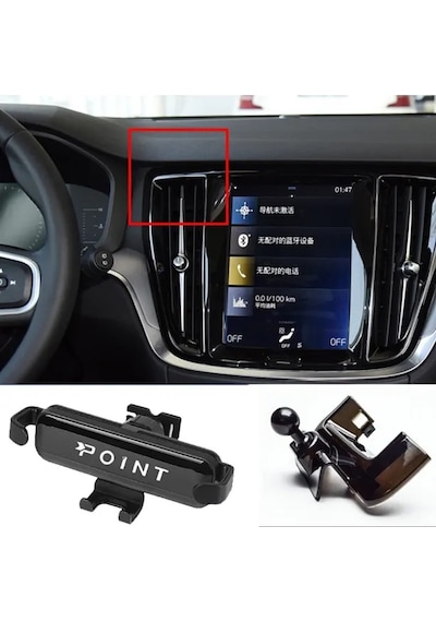 Volvo S60 Araca Özel Cep Telefonu Tutacağı Robotik Oynar Başlıklı 2018-2024 Arası Profesyonel Ürün Siyah