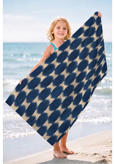 Geometrik Modern Lacivert Bej Plaj Havlusu - Minimalist Akdeniz Stil Hızlı Kuruyan Mikrofiber Havlu Yumuşak Kumul Geometrik Modern Lacivert Bej Plaj Havlusu - Minimalist Akdeniz Stil Hızlı Kuruyan Mikrofiber Havlu Yumuşak Kumul