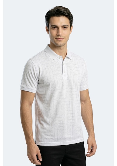Slazenger Zany Erkek Polo Yaka Beyaz Tişört
