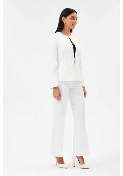 Velnara Moda Kırık Beyaz Klasik Kadın Takım Elbise-sıfır Yaka Ceket & İspanyol Paça Pantolon Kırık Beyaz - 927017052 Kırık Beyaz Velnara Moda Kırık Beyaz Klasik Kadın Takım Elbise-sıfır Yaka Ceket & İspanyol Paça Pantolon Kırık Beyaz - 927017052 Kırık Beyaz