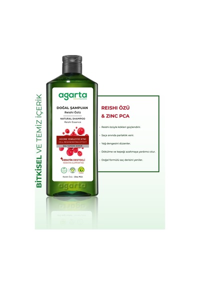 Agarta Yıpranmış Saçlar İçin Yenileyici Reishi Yapılandıricı Şampuan 400 ML