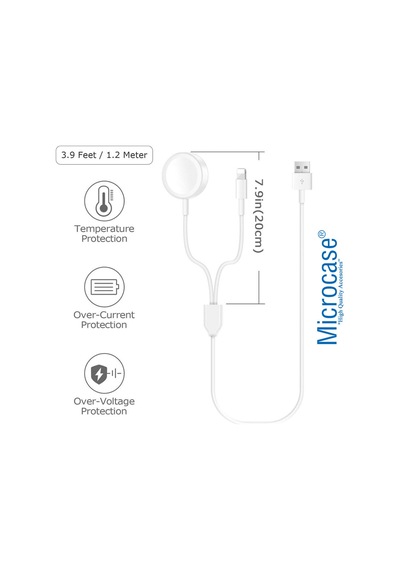 Apple Uyumlu Watch Series 8 41mm-45mm 2in1 Manyetik Şarj 1.2m AL2363