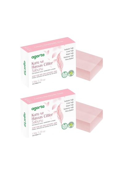 Agarta El Yapımı Doğal Sabun 150gr Kuru Ve Hassas Ciltler 2 Li Set Kokusuz