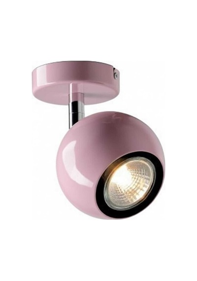 Bebe Pembe Gu10 Duy Led Küre Aplik Krom Detaylı Hareketli Başlık Siyah