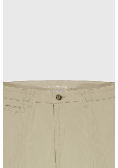 AC&Co / Altınyıldız Classics Erkek Vızon Slim Fit Dar Kesim Yan Cepli Pamuklu Esnek Pantolon Vizon