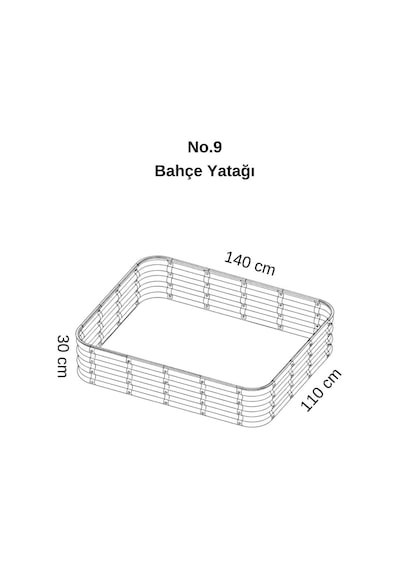 Modüler Yükseltilmiş Bahçe Yatağı Yükseltilmiş Sebze Yatağı No:9 140x110 Bej