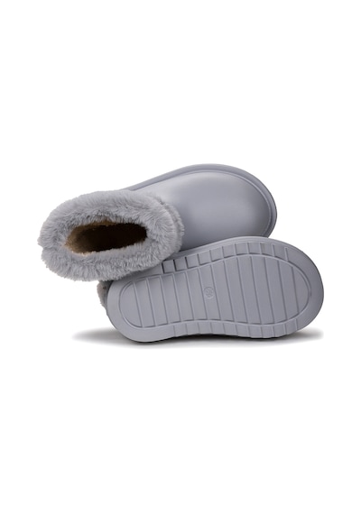 Kiko Kids Geta Su Geçirmez İçi Kürklü Kız Çocuk Eva Yağmur Kar Çizme Gri Gri