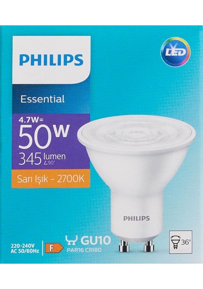 Ess Ledspots 4, 7w-50w Gu10 36d Sarı Işık Led Ampul 4lü Paket 4w 78mm & Yok