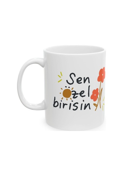 Sen Özel Birisin Baskılı - Motivasyon Temalı - Doğum Günü Hediyesi - Hediye Porselen Kupa Bardak Beyaz