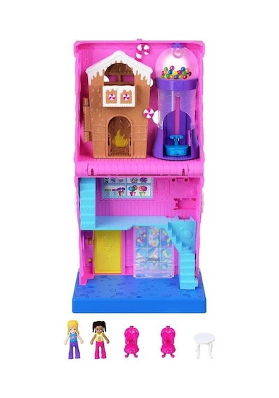 Hnb03 Polly Pocket Pollyville Şeker Dükkanı Oyun Seti