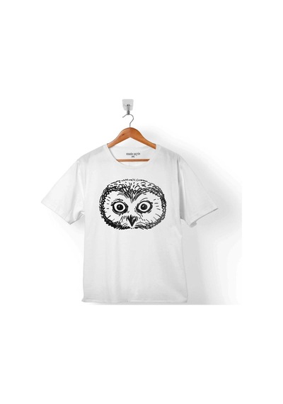 Owl Head Şaşkın Baykuş Kafa Çocuk Tişört 001
