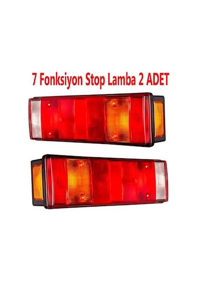 Tır-Kamyon-Dorse 7 Li Yedili Stop Lamba 2 Adet Takım Kablolu