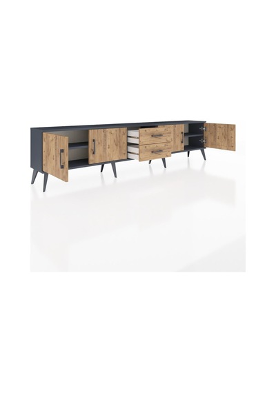 Arges Tv Ünitesi 2 Raflı 2 Çekmeceli 4 Kapaklı 220x30x51 Antrasit-çam Atlas Çam/atlas Çam - Antrasıt Arges Tv Ünitesi 2 Raflı 2 Çekmeceli 4 Kapaklı 220x30x51 Antrasit-çam Atlas Çam/atlas Çam - Antrasıt