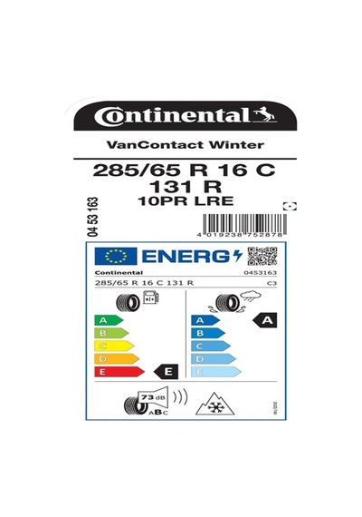 Contınental 285/65 R16C 131R Vancontact Winter 10PR Kış Lastiği 2022