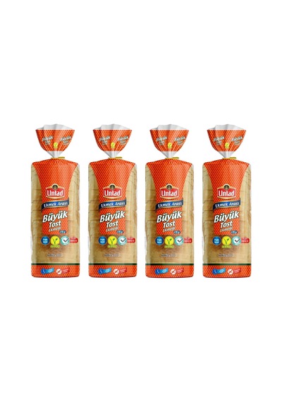 Untad Büyük Tost Ekmeği 670 Gr X 4 Adet