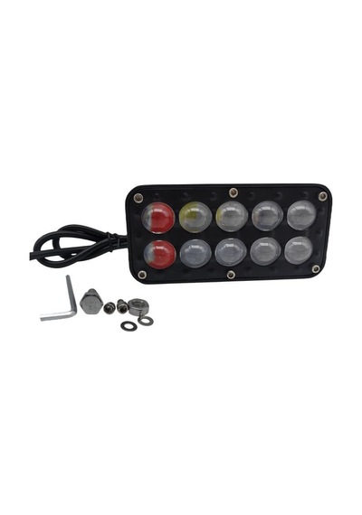 Offroad Sis Lambası Kırmızı-mavi-beyaz -sarı Çakarlı Beyaz Sarı Çakarlı / Lass381