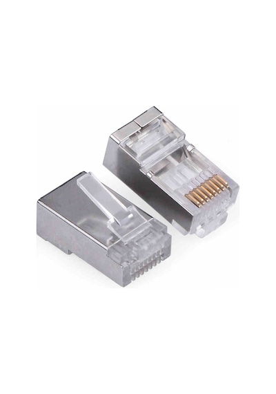 Rj45 Cat5 Cat6 Jack Metal Konnektör Başlık 10 Adet