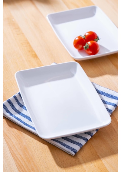 Acar Pure Carmen Dikdörtgen Tabak - 21 Cm Beyaz