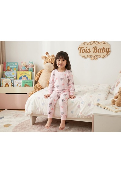 Tois Baby Kız Çocuk Pijama Takımı Pembe