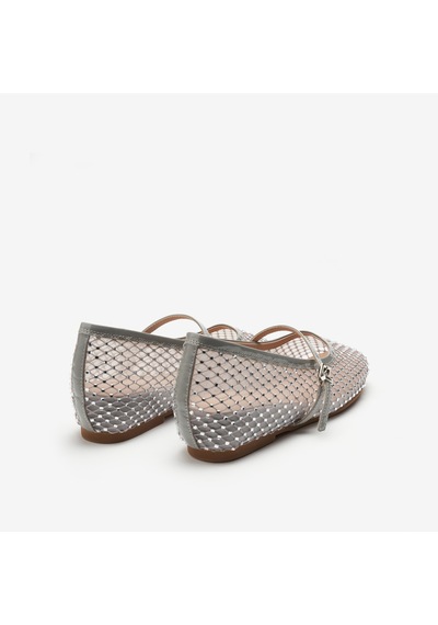 Argento Sandalet Kadın 1f6070ds Donna Serena T. 6070ds Rete Gümüş