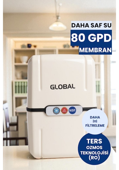 Su Arıtma Cihazı 8lt Kapalı Kasa 5 Filtreli Ro Sistem Ters Ozmoz Üreticiden Water Global Su Arıtma Cihazı