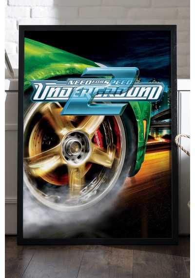 Need For Speed Underground Siyah Ahşap Çerçeveli Poster, Dekoratif Oyun Duvar Tablosu