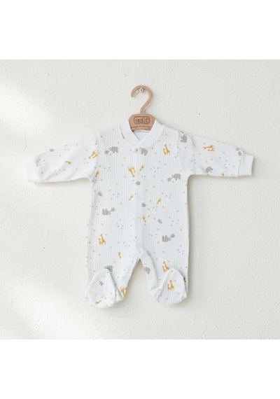 Sebi Bebe Fil Zürafa Bebek Tulumu 9543 Mavi