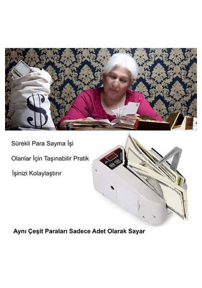 Yenilzd Mini Taşınabilir Kağıt Para Sayma Makinesi Uv Lamba ...